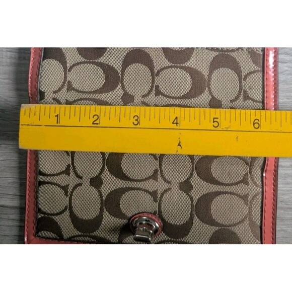 Coach Park Signature C Multi Case Turn Lock Wallet Tearose Khaki - Picture 11 of 12